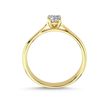The One fingerring, med i alt 0,33 ct Diamant i 14 kt guld